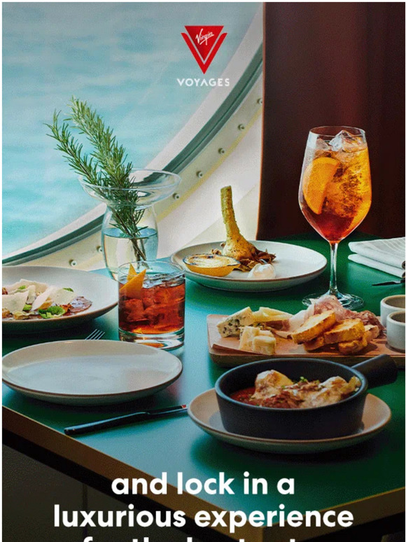 Virgin Voyages Limited time to add A Splash of Romance... Milled