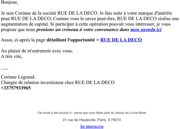 RUE DE LA DECO : Suite à ma conversation avec Lucile Morel