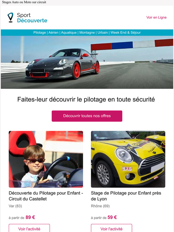 Pilotage pour enfant : Offrez-leur l'inoubliable !