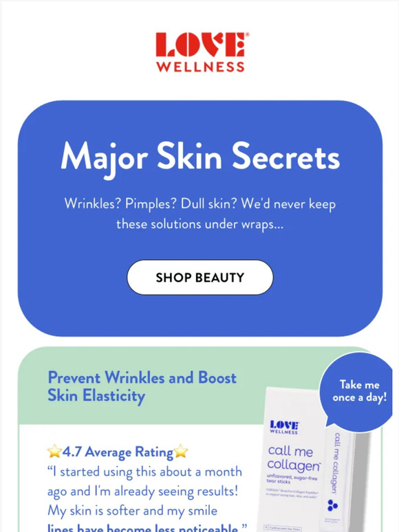 Love Wellness Fight wrinkles with ease Milled