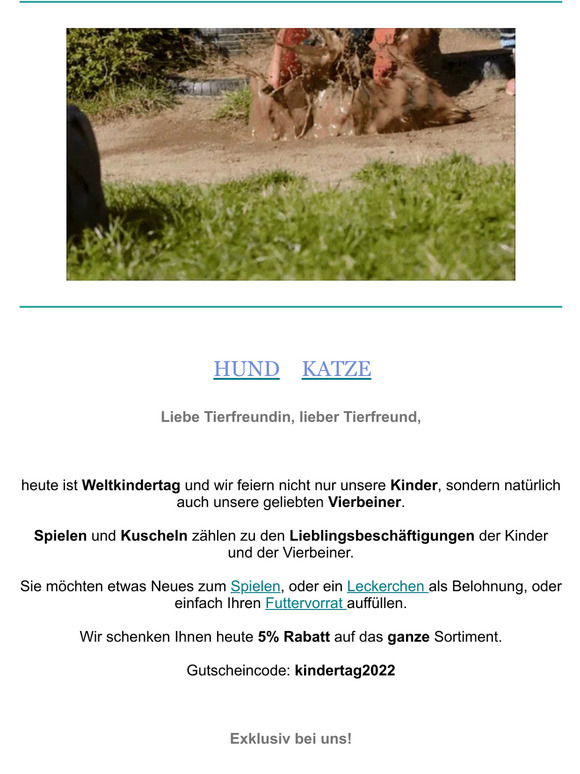 🐶  Heute ist Weltkindertag 🐱