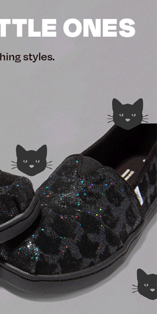 Toms black cat on sale glow in the dark