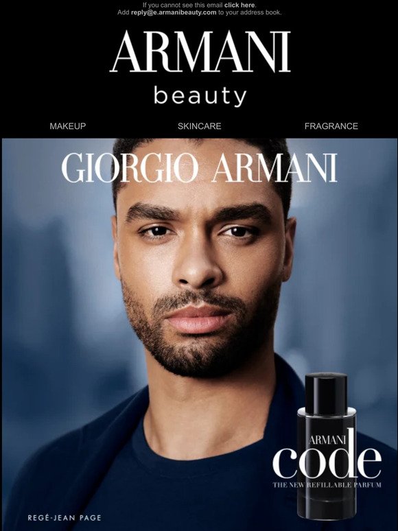 Introducing The New Armani Code PARFUM - a fragrance for the future