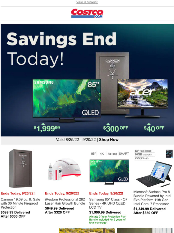 Costco OnlineOnly Savings END TODAY + Tech Days Savings Continue