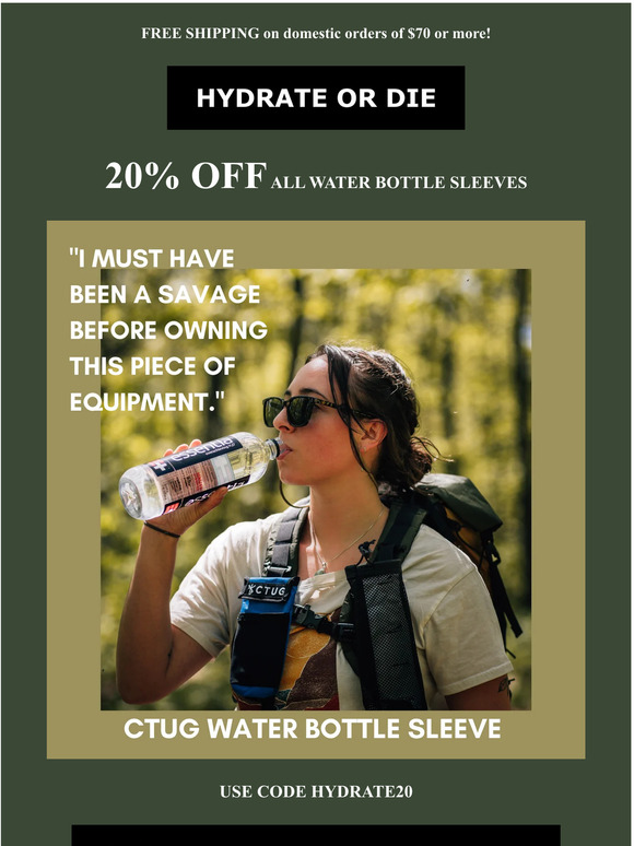 Chicken Tramper Ultralight Gear 20 OFF WATER BOTTLE SLEEVES! Milled