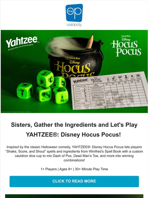 Go AMOK with YAHTZEE: Disney Hocus Pocus – Available Now!