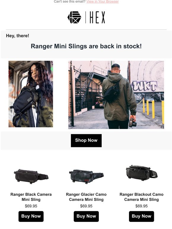 Ranger Black Camera Mini Sling