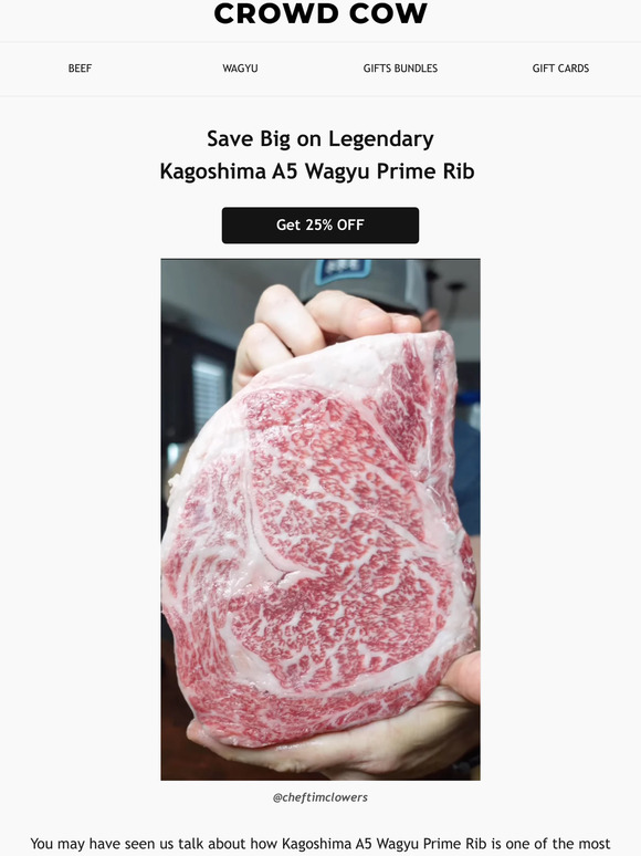 Enjoy an A5 Autumn with 25% Off Kagoshima Prime Rib 🍁