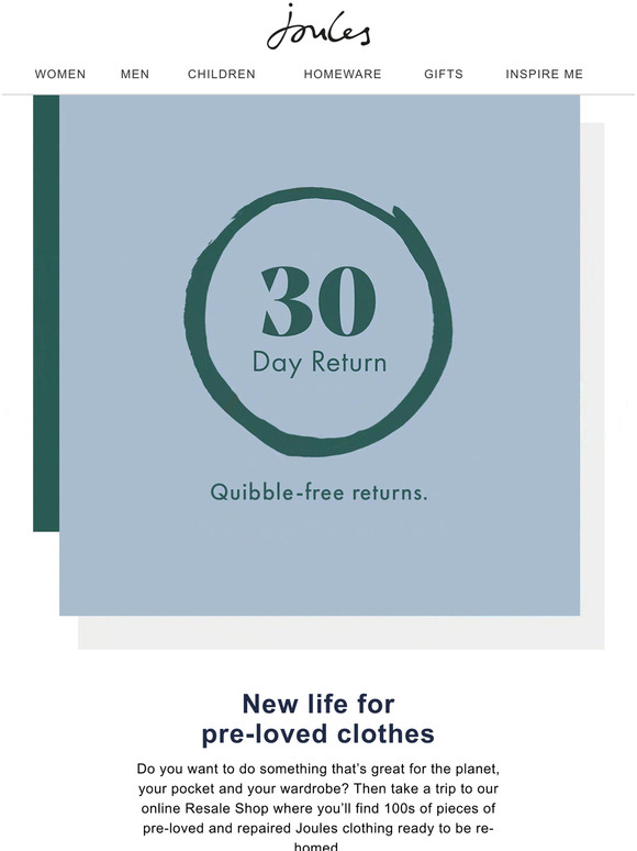 Joules (US) Our ReSale shop is now open! Milled