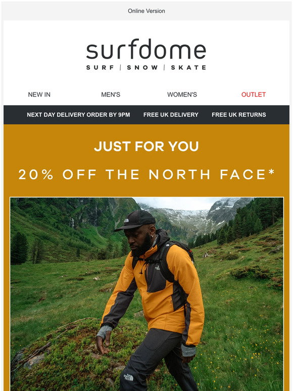 Surfdome: Just for you | off North Face | Milled