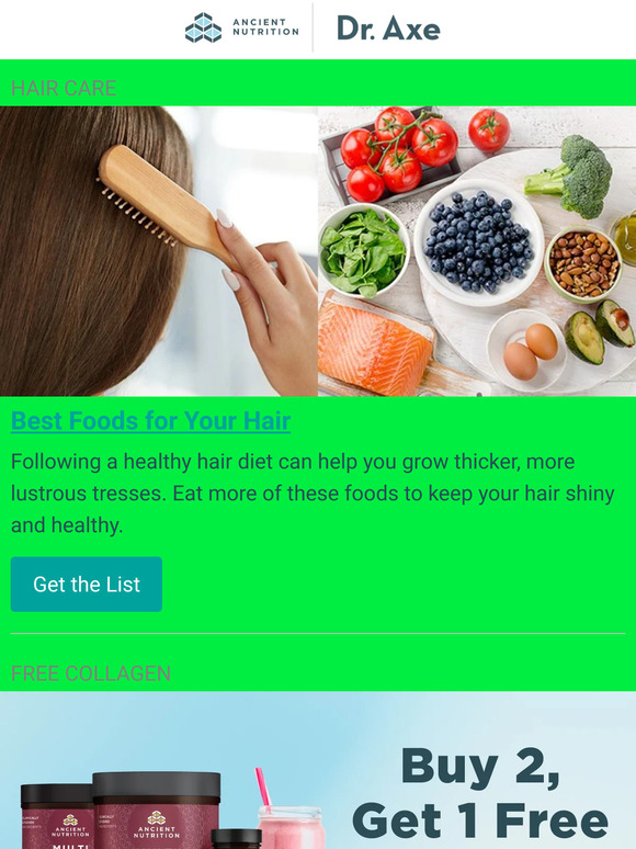 Dr. Axe The Best Foods to Eat for Your Hair Milled