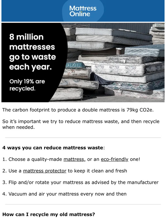 Mattress Online 4 ways to reduce & recycle mattress waste ♻️ Milled