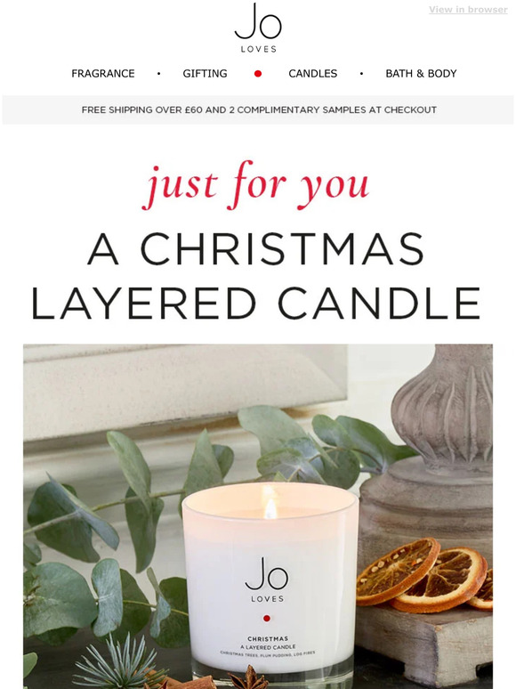 jo loves layered christmas candle