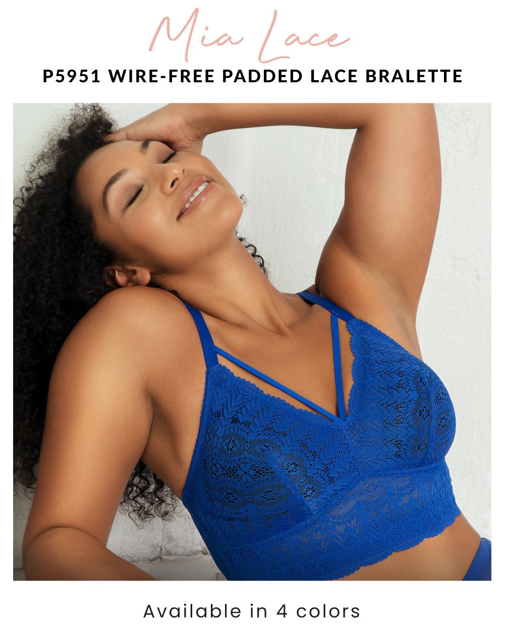 Parfait Lingerie: PARFAIT's # 1 Lace Wire-free Bra in Stunning Sapphire