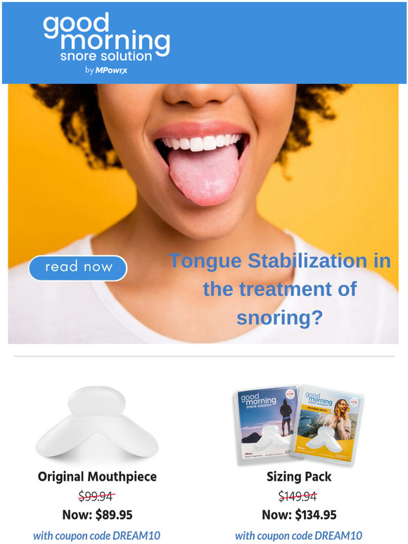 Good Morning Snore Solution A New Solution to end Snoring Milled