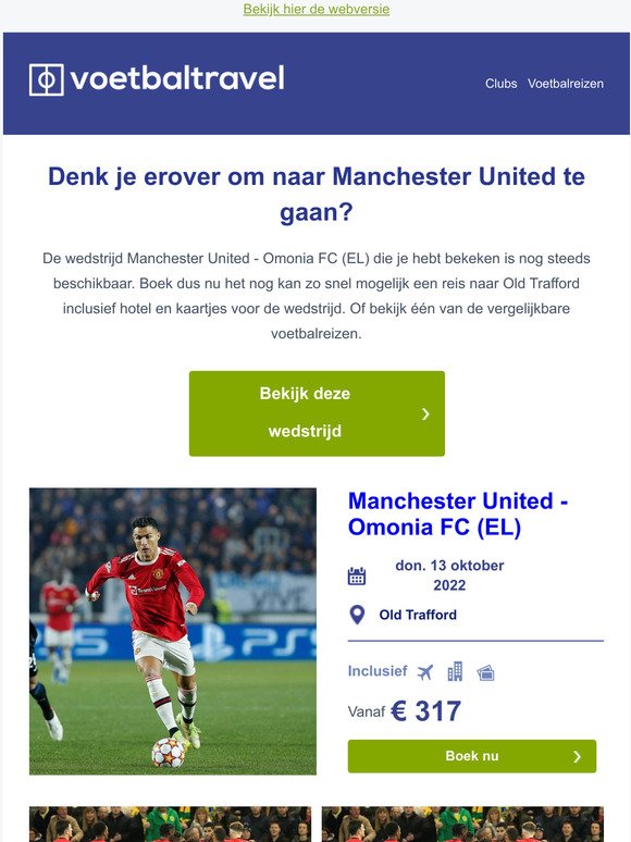Nu nog beschikbaar: Manchester United - Omonia FC (EL)