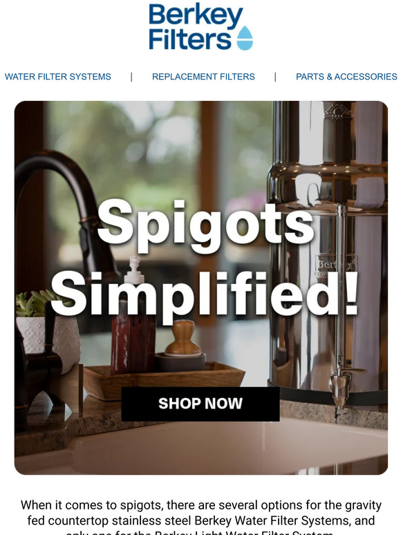 Berkey Filters [Berkey Spigots] What's the Difference? Milled