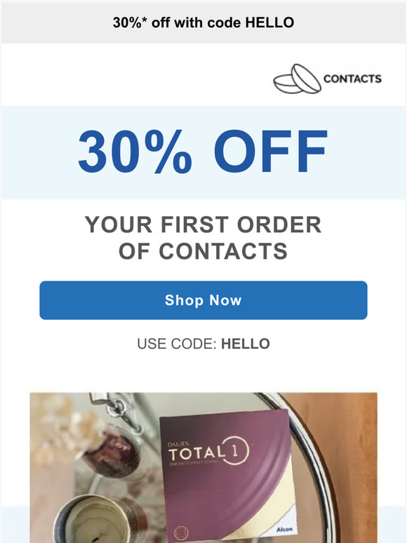 Contact Lenses: 30% off 👌