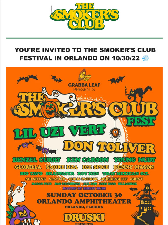 The Smokers Club You're Invited To The Smoker's Club Festival In