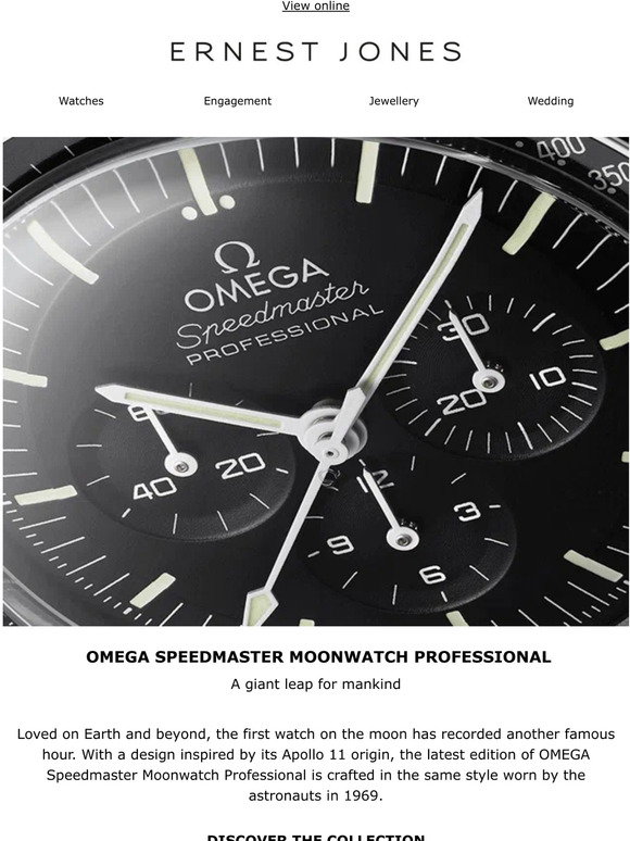 Ernest Jones Discover the OMEGA Speedmaster Moonwatch Professional