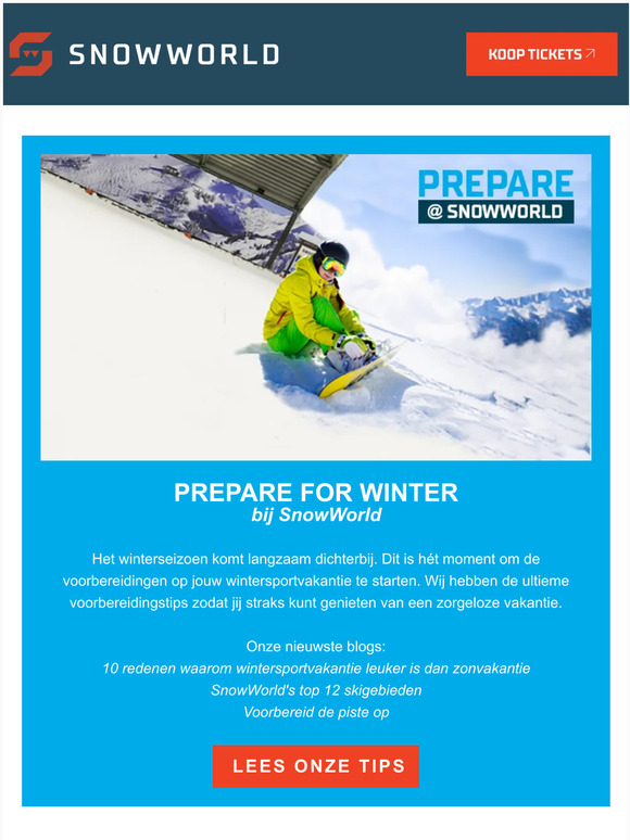 Prepare for winter @ SnowWorld