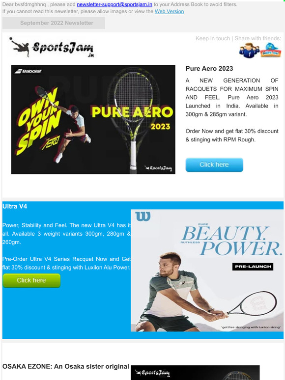 Tennis Racquets - New Arrivals