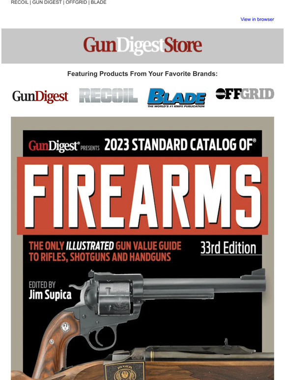 Gun Digest Store PREORDER NOW! 2023 Standard Catalog of Firearms