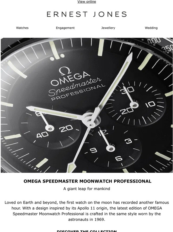 Ernest Jones Discover the OMEGA Speedmaster Moonwatch Professional