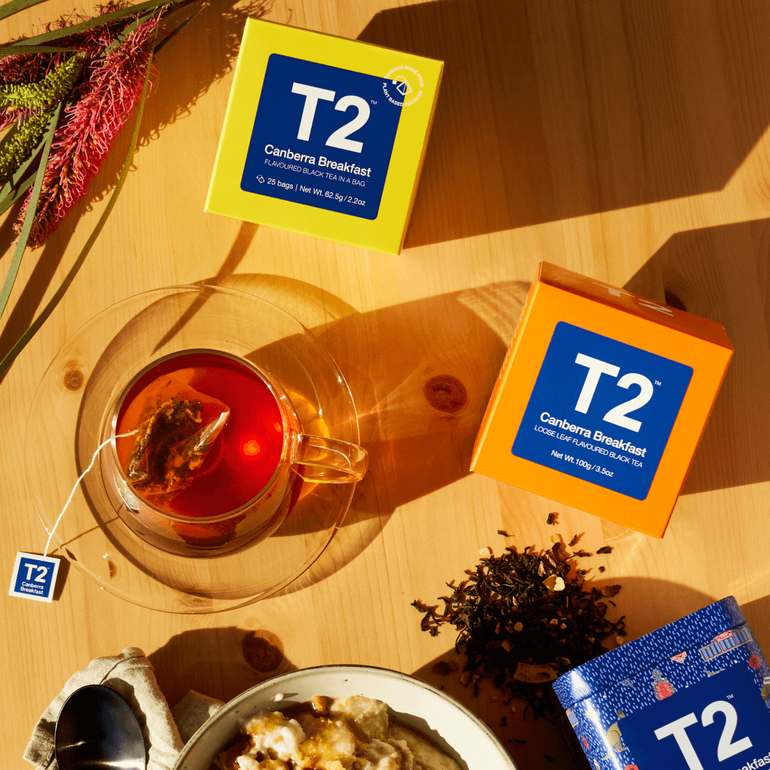 T2 Tea Wake up with an AnzacBiscuit inspired Breakfast tea! Milled