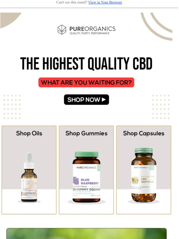 The highest quality CBD