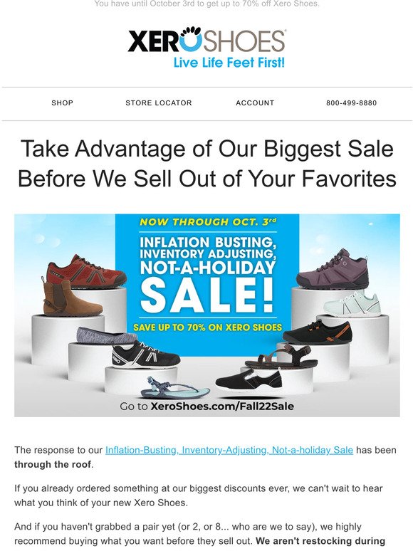Limited Supply - Up to 70% Off Your New Favorite Shoe