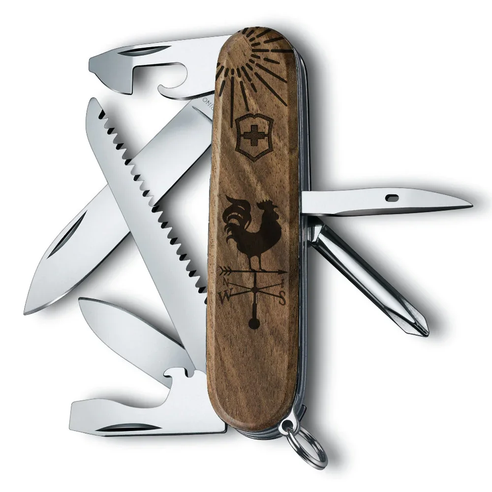 Victorinox Personalized Cats Spartan Hardwood Walnut Designer Swiss Army Knife