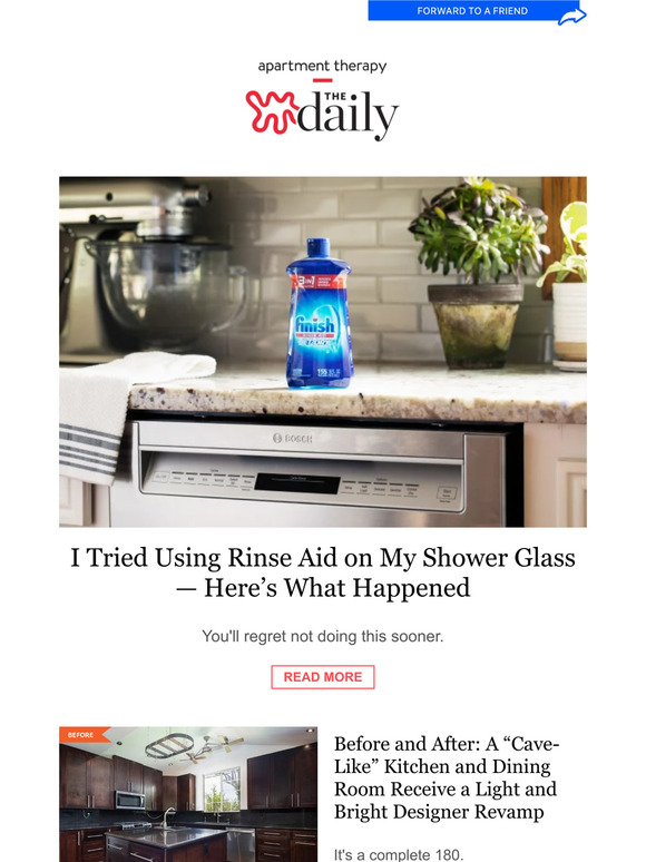 Kitchn I Tried Using Rinse Aid on My Shower Glass — Here’s What