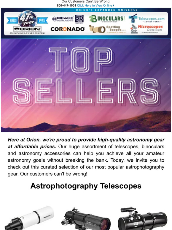 Orion Telescopes UK Our Most Popular Astrophotography Gear Ready To