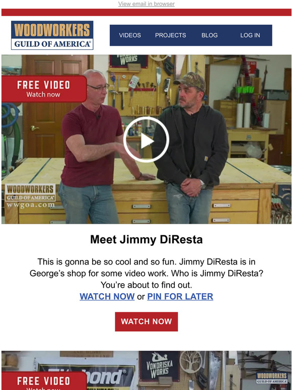 Woodworkers Guild Of America Meet Jimmy Diresta Milled