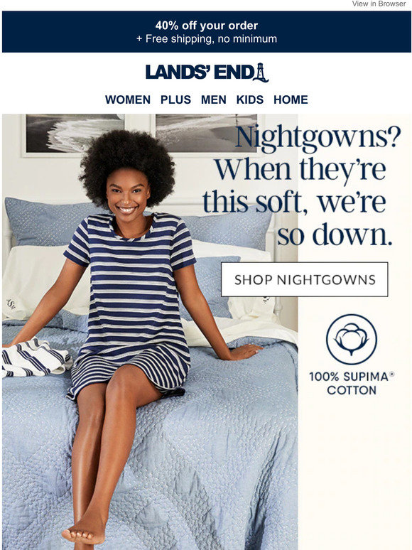 Land's End Supima + nightgowns = sweet dreams Milled