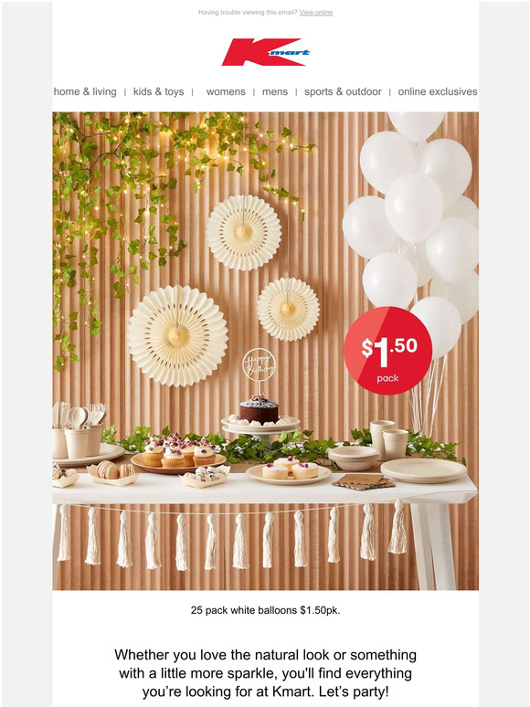 Kmart Australia Throw an event! 🙌 Milled