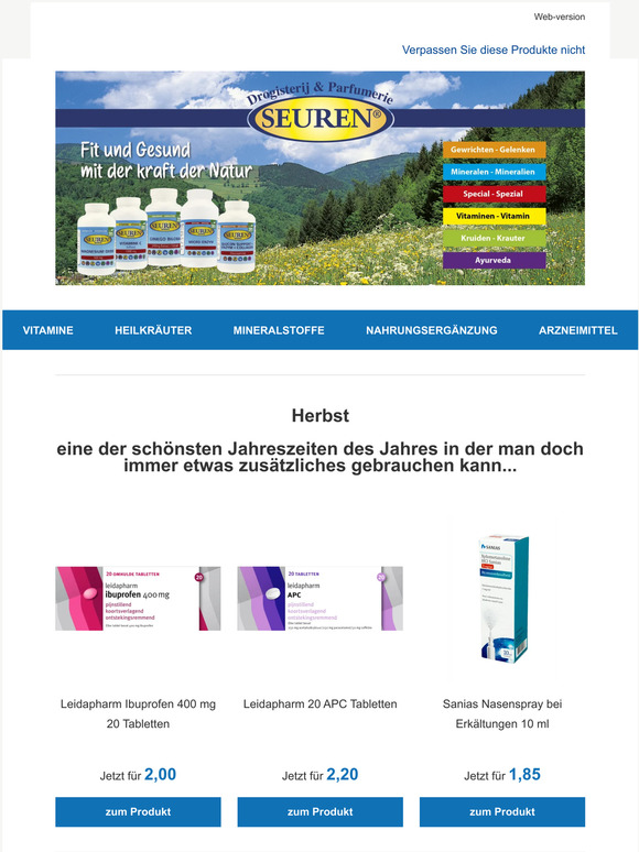 Herbst Bestseller bei Seuren Health