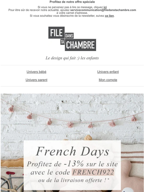 French Days 🇫🇷 -13% sur le site !