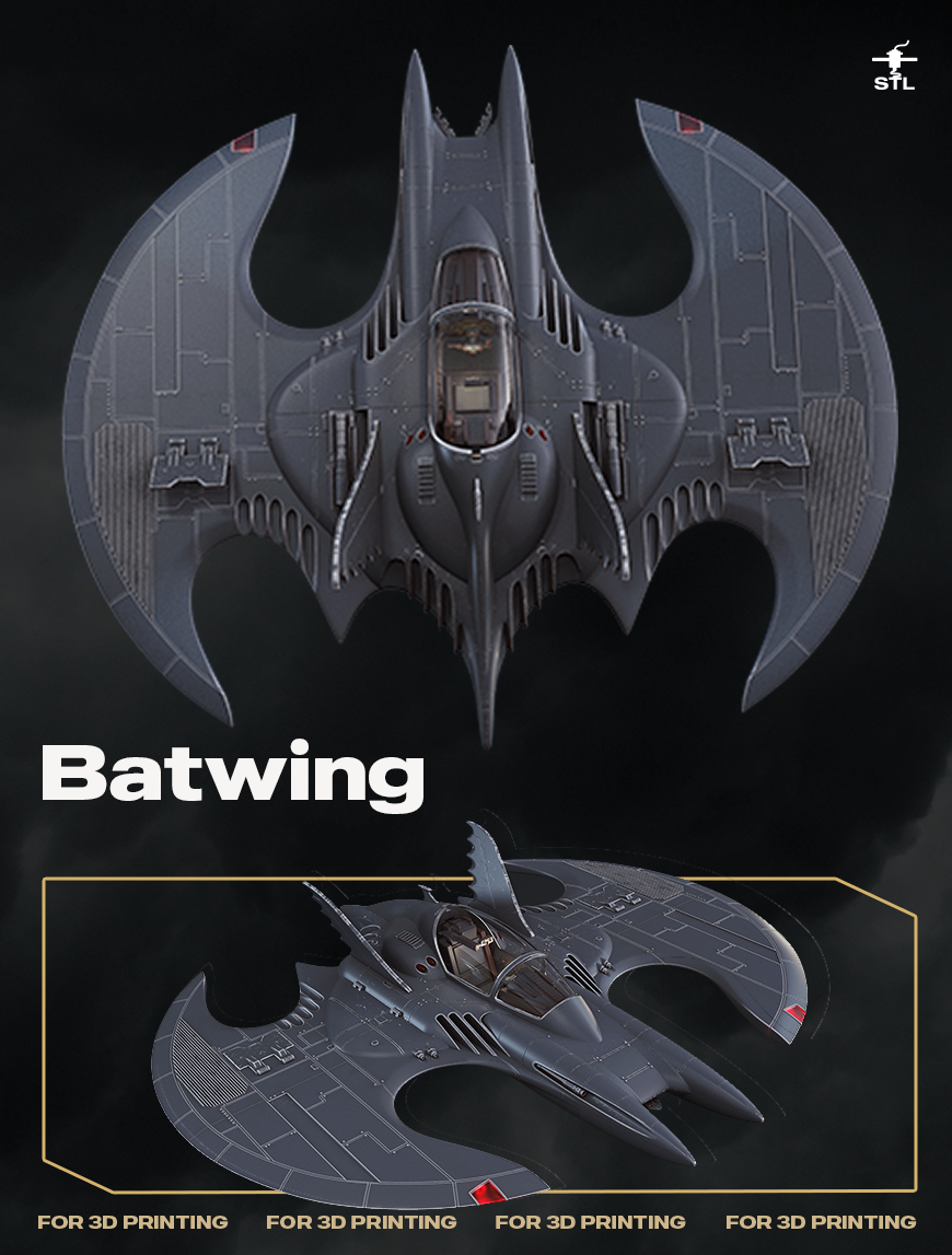 Batwing 1989 3D Printing Model | Assembly + Active