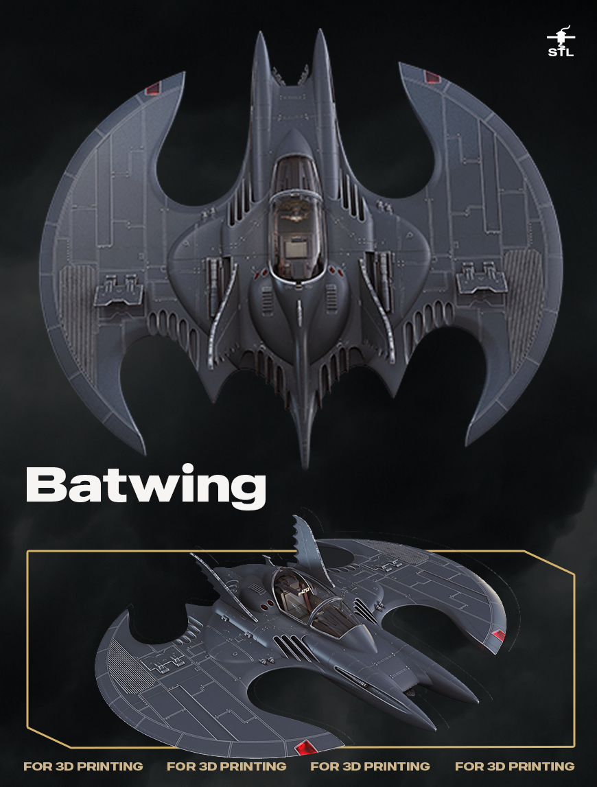 Batwing 1989 - STL files for 3D Printing