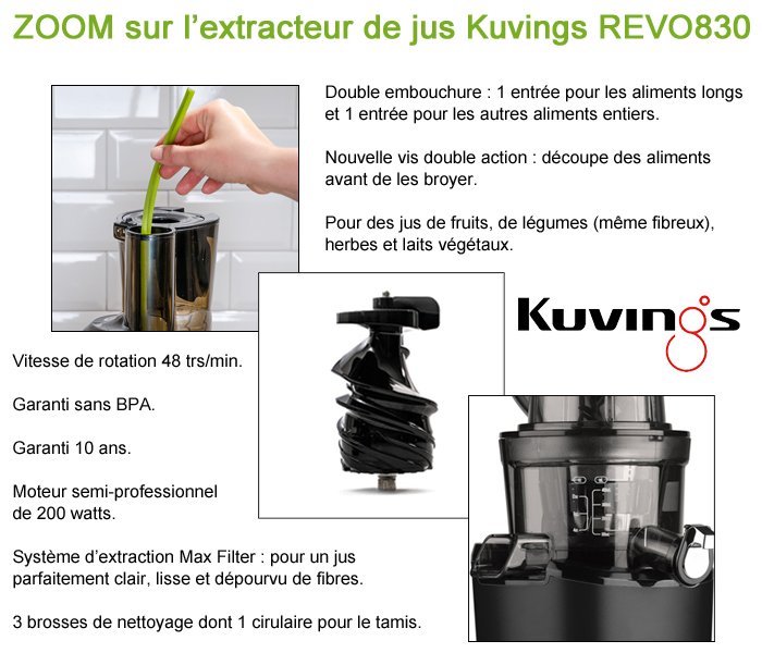 Les nouveaux extracteurs Kuvings et autres appareils de la marque