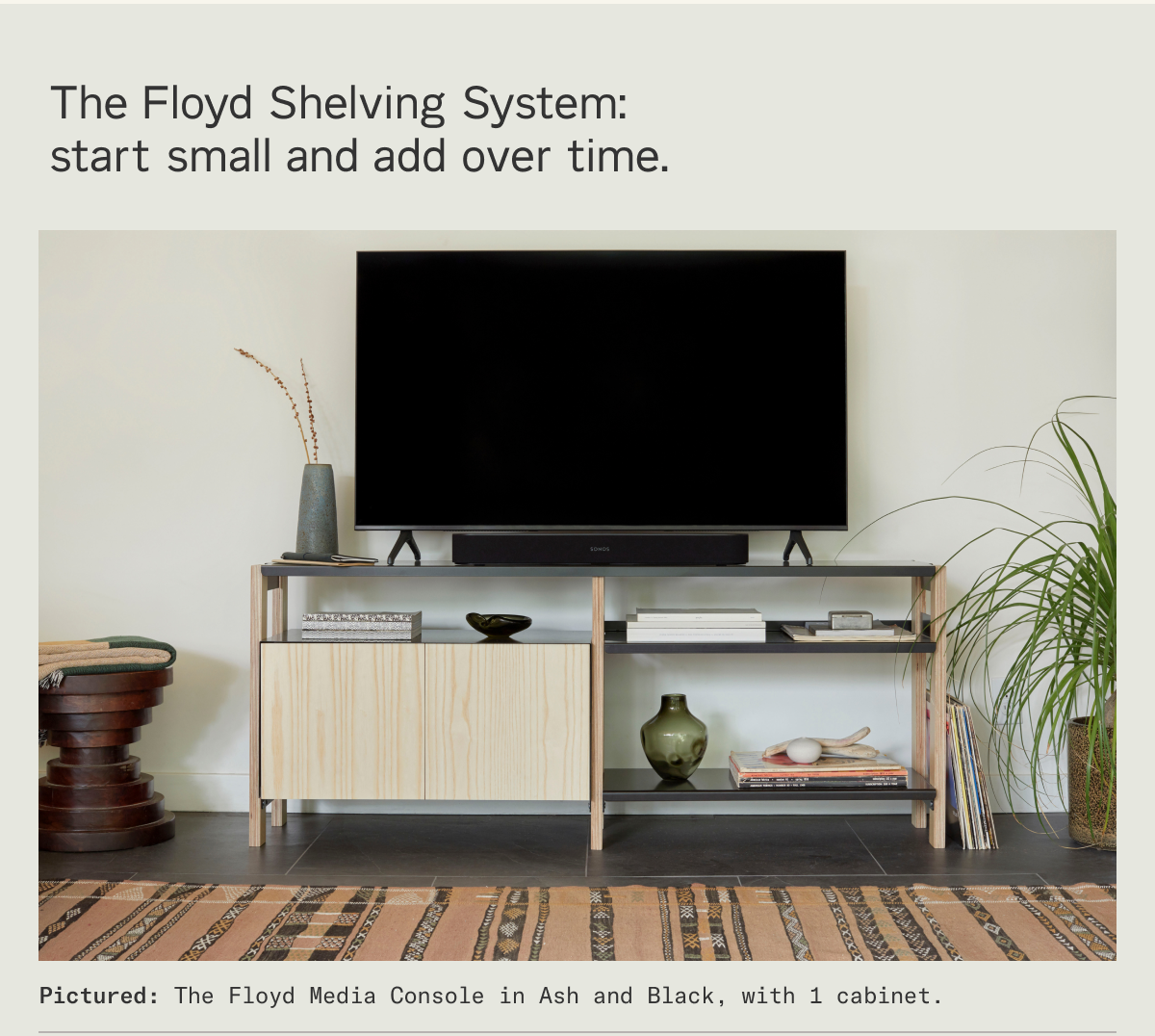 The Floyd Shelving System: start small and add over time.