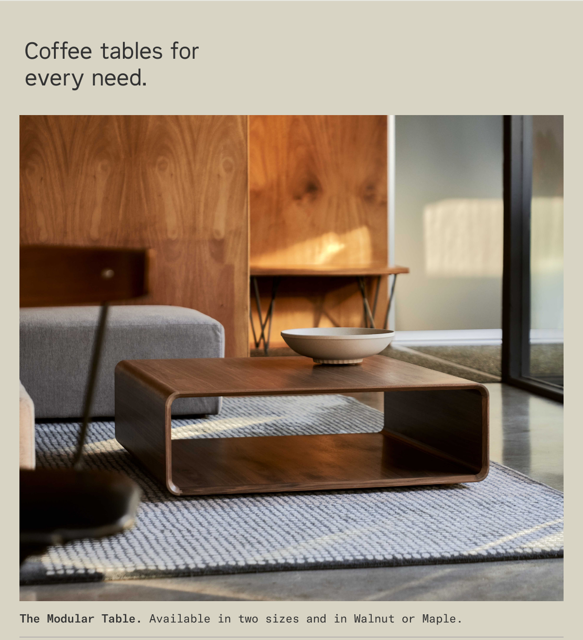 Picture: The Modular Table in Walnut.