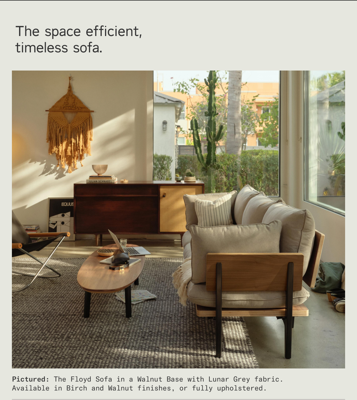 The Floyd Sofa. Space efficient and timeless.