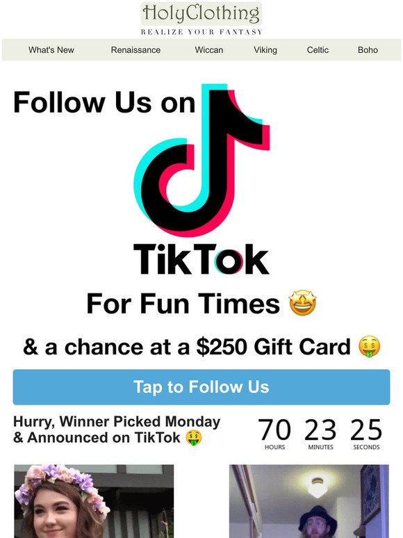 Follow Us on TikTok for 🤩 & 🤑