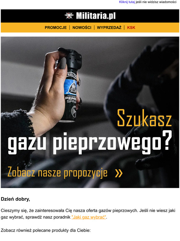 Szukasz gazu pieprzowego❓ Sprawdź nasze propozycje