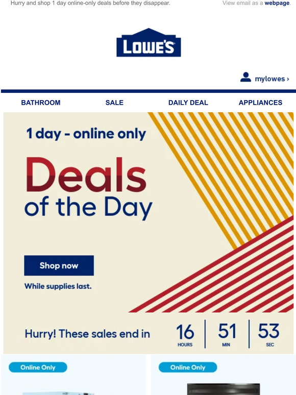 Lowes Email Newsletters Shop Sales, Discounts, and Coupon Codes