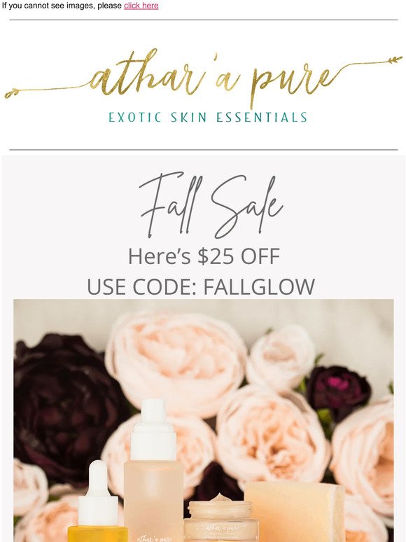 FALL Sale! Here's $25 Off!  🍂