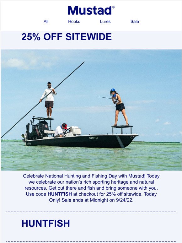 25% OFF | National Hunting and Fishing Day
